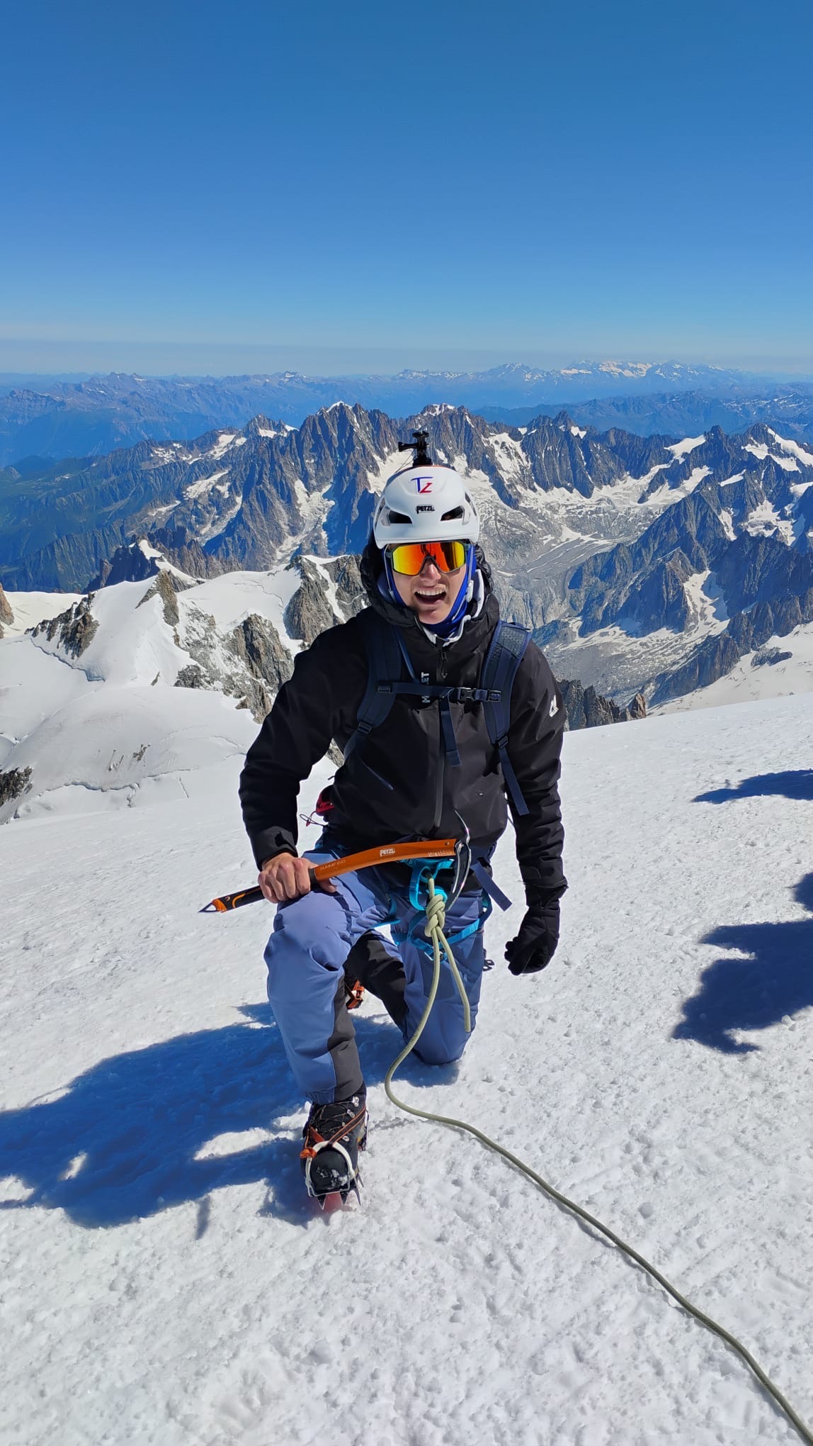 Thomas Fernandez au sommet du Mont-Blanc